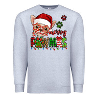 Heather Grey merry pawmas christmas chihuahua Premium Sweatshirt - Jasminsmagicworld