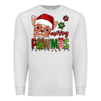 Oatmeal Heather merry pawmas christmas chihuahua Premium Sweatshirt - Jasminsmagicworld