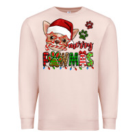 Pale Pink merry pawmas christmas chihuahua Premium Sweatshirt - Jasminsmagicworld