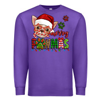 Purple merry pawmas christmas chihuahua Premium Sweatshirt - Jasminsmagicworld