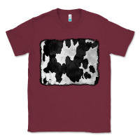 Burgundy Cowhide Classic Tee - CowCowDesign