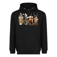Black skeleton coffee Heavyweight Hoodie - Jasminsmagicworld