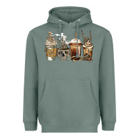 Sage skeleton coffee Heavyweight Hoodie - Jasminsmagicworld
