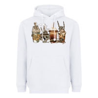 White skeleton coffee Heavyweight Hoodie - Jasminsmagicworld