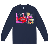 Navy makeup artist t  shirt makeup artist love cosmetician fashion t  shirt Long Sleeve Tee - linhVisuals