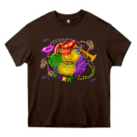 Chocolate Brown mardi gras lips olivia Heavy Core Tee - OliviaCreatesArt