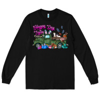 Black happy easter day truck Long Sleeve Tee - CowhideDigitalArt