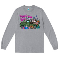 Heather Grey happy easter day truck Long Sleeve Tee - CowhideDigitalArt