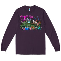Plum happy easter day truck Long Sleeve Tee - CowhideDigitalArt
