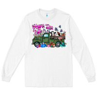 White happy easter day truck Long Sleeve Tee - CowhideDigitalArt