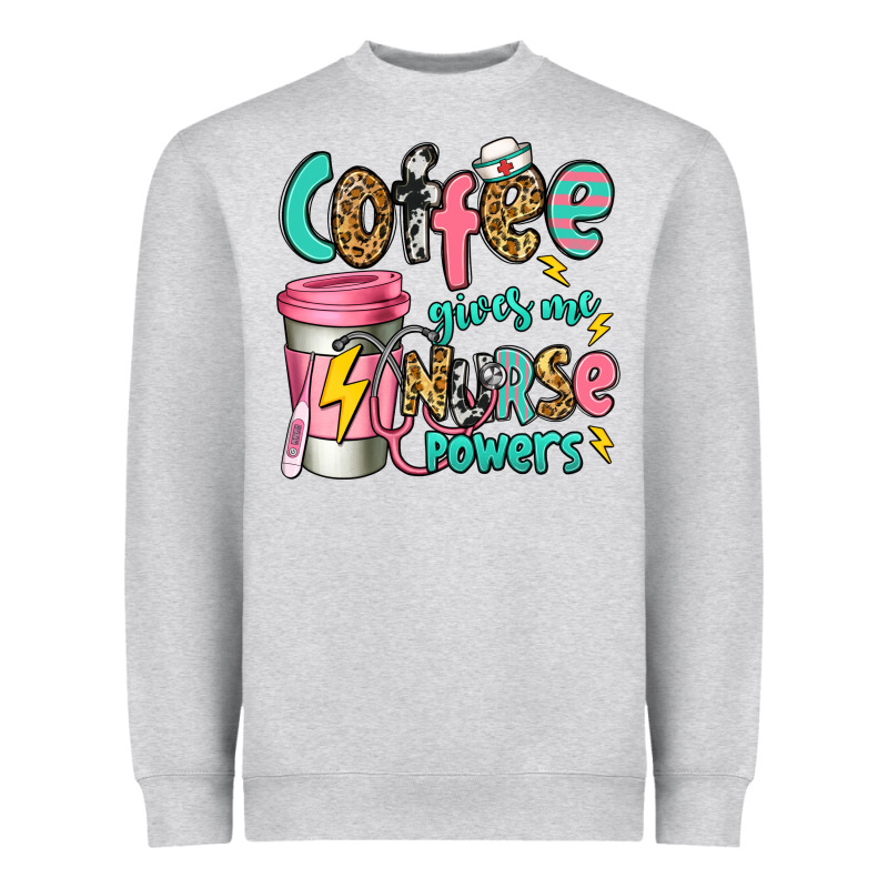 Coffee Gives Me Nurse Powers Heavyweight Sweatshirt by Jasminsmagicworld | Teevron