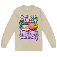 Mushroom camp camping camper queen classy sassy and a bit smart assycamper camp Long Sleeve Tee - linhVisuals