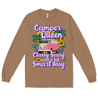 Toasted Coconut camp camping camper queen classy sassy and a bit smart assycamper camp Long Sleeve Tee - linhVisuals