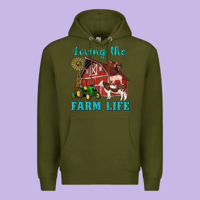 Western Loving The Farm Life Barn Cow Pig Rooster Tractor Wind Wheel Premium Hoodie Designed By Artiststas