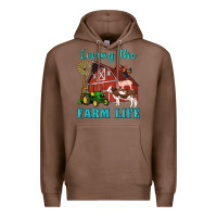 Chestnut western loving the farm life barn cow pig rooster tractor wind wheel Premium Hoodie - Artiststas