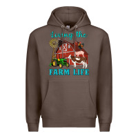 Coffee western loving the farm life barn cow pig rooster tractor wind wheel Premium Hoodie - Artiststas