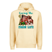 Pina Colada western loving the farm life barn cow pig rooster tractor wind wheel Premium Hoodie - Artiststas