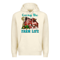 Sandshell western loving the farm life barn cow pig rooster tractor wind wheel Premium Hoodie - Artiststas