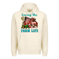 Tofu western loving the farm life barn cow pig rooster tractor wind wheel Premium Hoodie - Artiststas