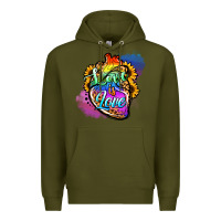 Army Green love is love pride Premium Hoodie - Jasminsmagicworld