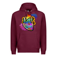 Burgundy love is love pride Premium Hoodie - Jasminsmagicworld