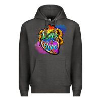 Charcoal Heather love is love pride Premium Hoodie - Jasminsmagicworld