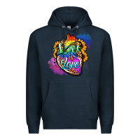 Navy love is love pride Premium Hoodie - Jasminsmagicworld