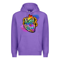 Purple love is love pride Premium Hoodie - Jasminsmagicworld