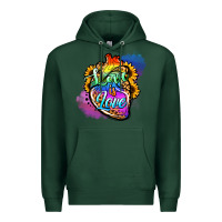 Sports Green love is love pride Premium Hoodie - Jasminsmagicworld