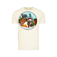 Vintage Arctic Christmas Pig With Chicken Vintage Tee - FaDigitalArtStudio