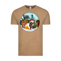 Vintage Coffee Christmas Pig With Chicken Vintage Tee - FaDigitalArtStudio