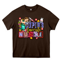 Chocolate Brown cupids favorite nurse olivia Heavy Core Tee - OliviaCreatesArt