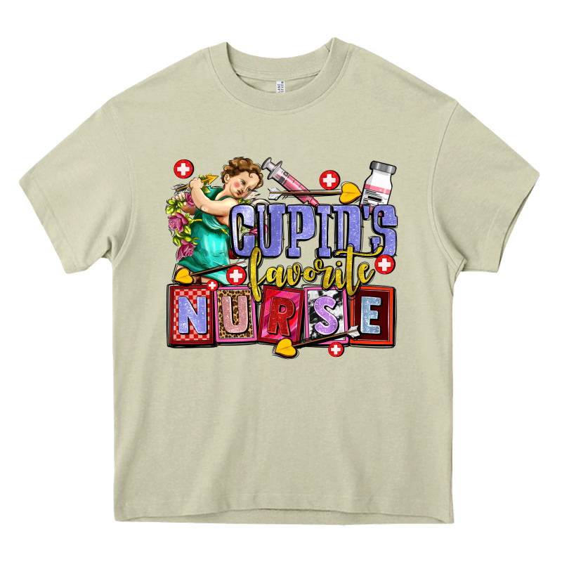 Cupids Favorite Nurse Olivia Heavy Core Tee by OliviaCreatesArt | Teevron