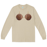 Mushroom coconut bra easy adult halloween tiki party costume t shirt Long Sleeve Tee - linhVisuals