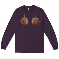 Plum coconut bra easy adult halloween tiki party costume t shirt Long Sleeve Tee - linhVisuals