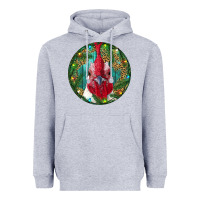 Heather Grey Roaster Head Christmas Heavyweight Hoodie - RanaPortraitStore