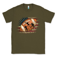Army Green American Football Flag Players Classic Tee - CowCowDesign