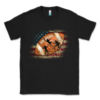 Black American Football Flag Players Classic Tee - CowCowDesign