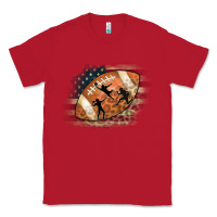 Red American Football Flag Players Classic Tee - CowCowDesign