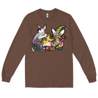 Chestnut Happy Easter Long Sleeve Tee - CowhideDigitalArt