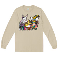 Mushroom Happy Easter Long Sleeve Tee - CowhideDigitalArt