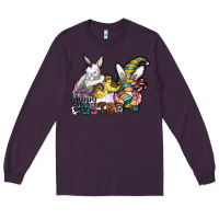 Plum Happy Easter Long Sleeve Tee - CowhideDigitalArt