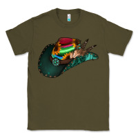 Army Green aztec sunflower cowboy hat Classic Tee - Jasminsmagicworld