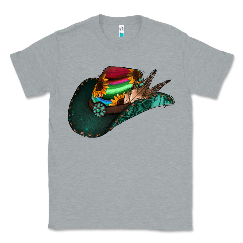 Aztec Sunflower Cowboy Hat Classic Tee by Jasminsmagicworld | Teevron