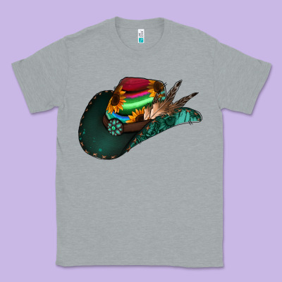 Aztec Sunflower Cowboy Hat Classic Tee Designed By Jasminsmagicworld