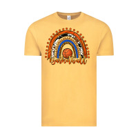 Vintage Mustard Basketball Rainbow Vintage Tee - RanaPortraitStore