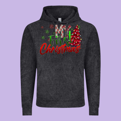 My First Christmas Vintage Hoodie Designed By Sublimationcraftshop