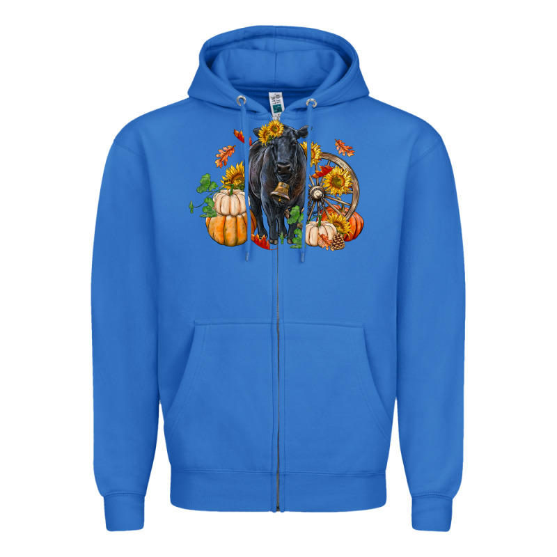 Fall Black Angus Zipper Hoodie by RanaPortraitStore | Teevron