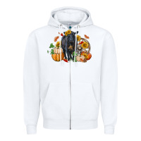 White Fall black angus Zipper Hoodie - RanaPortraitStore