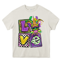 Cream love mardi gras Heavy Core Tee - OliviaCreatesArt